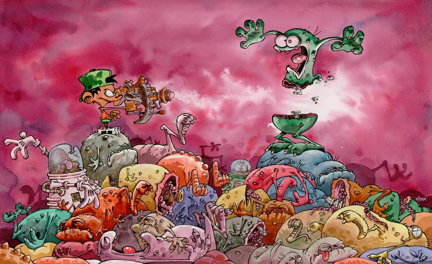 Zone Kid Paddle du Parc Spirou, univers de Kid Paddle et Horace
