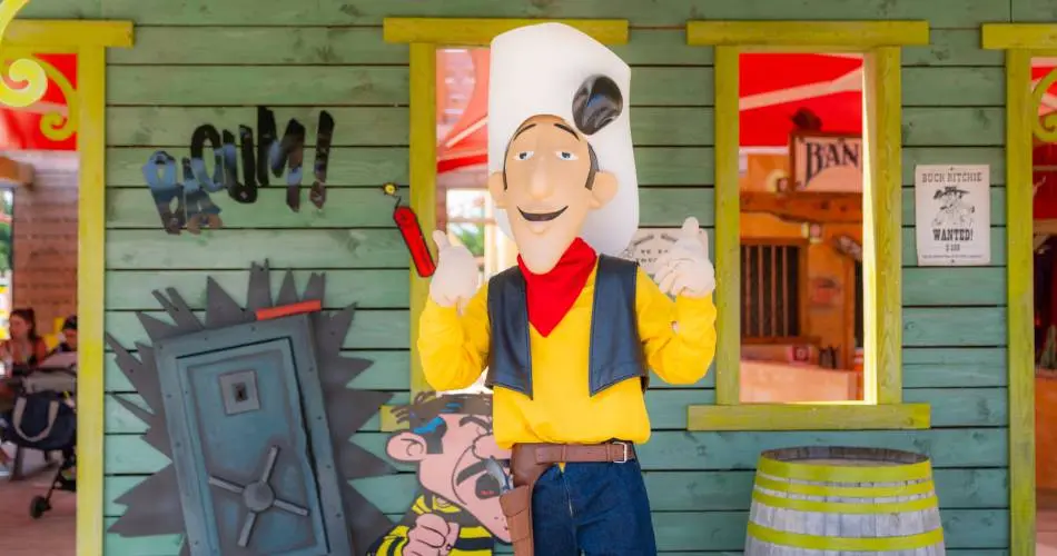 Zone Lucky Town du Parc Spirou, univers Far West de Lucky Luke