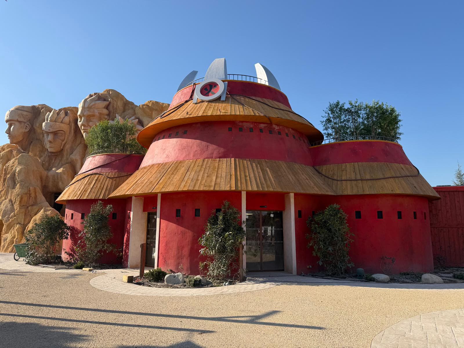 Outdoor view of The Hokage's Office — the official Naruto store at Parc Spirou