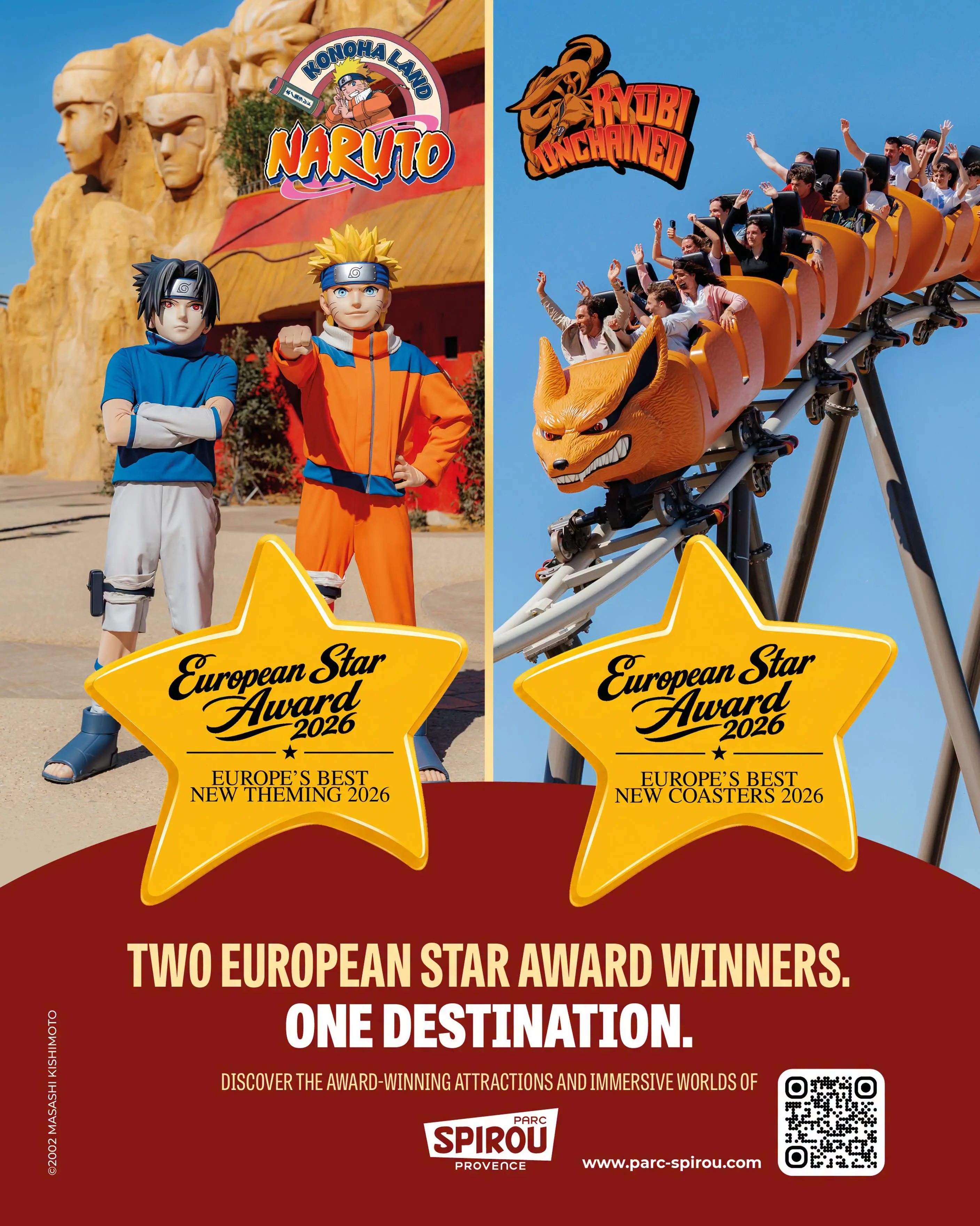 Les deux European Star Awards 2026 remportés par le Parc Spirou pour sa zone Naruto